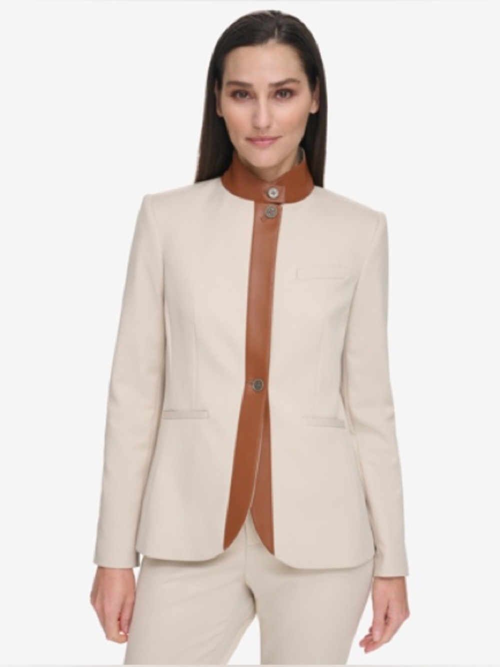 💗🌸💗 Tommy Hilfiger Faux-Leather-Trim Riding Jacket size 12